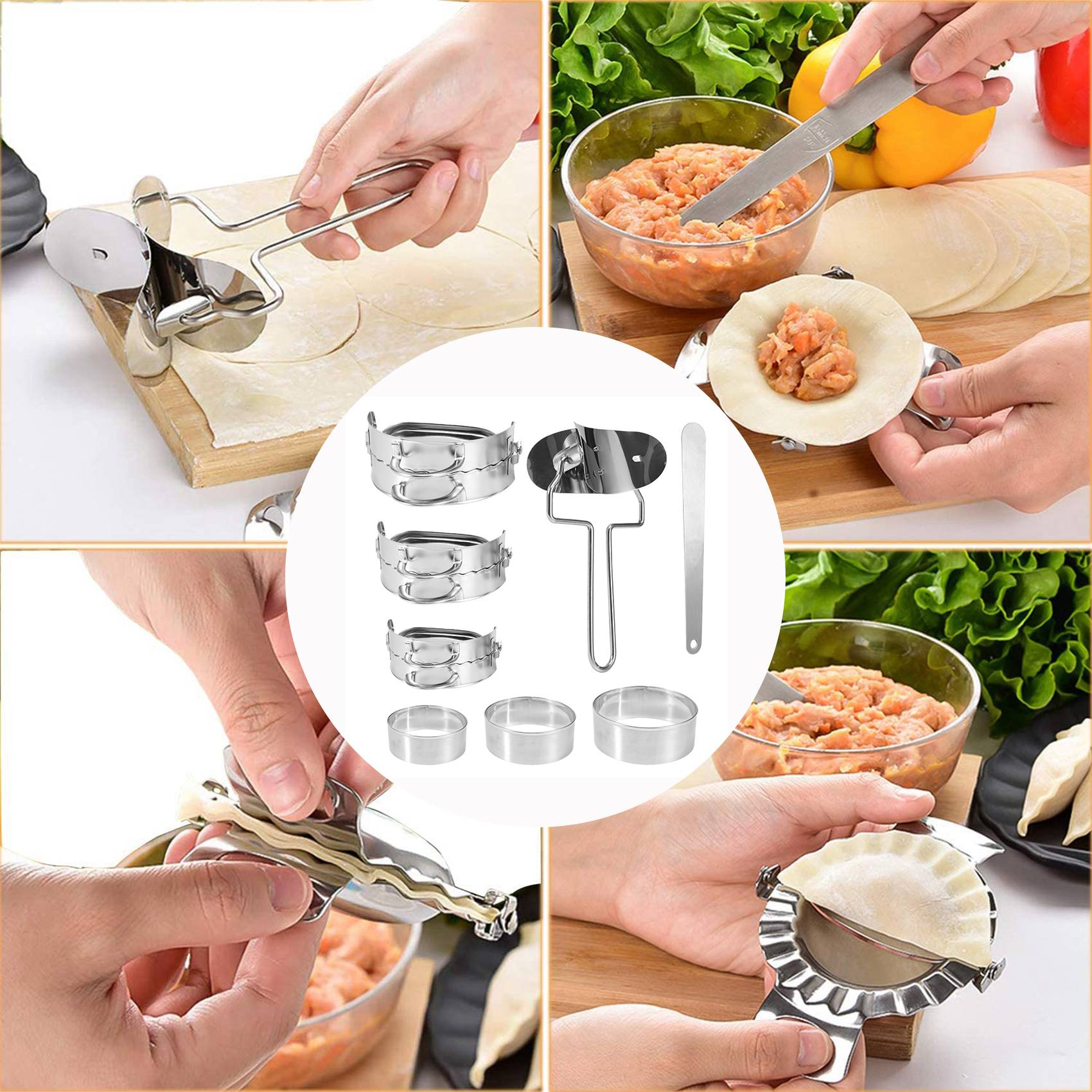 ABKW-Dumplings Maker 8 Pcs, Pr - Gyoza Dumpling Maker ulasan dan harga
