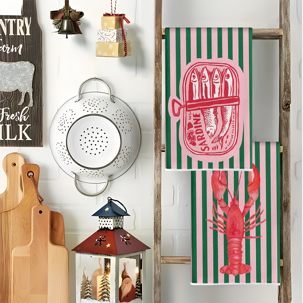 2Pcs, American Retro Striped S - Home Cooking Cookbook ulasan dan harga